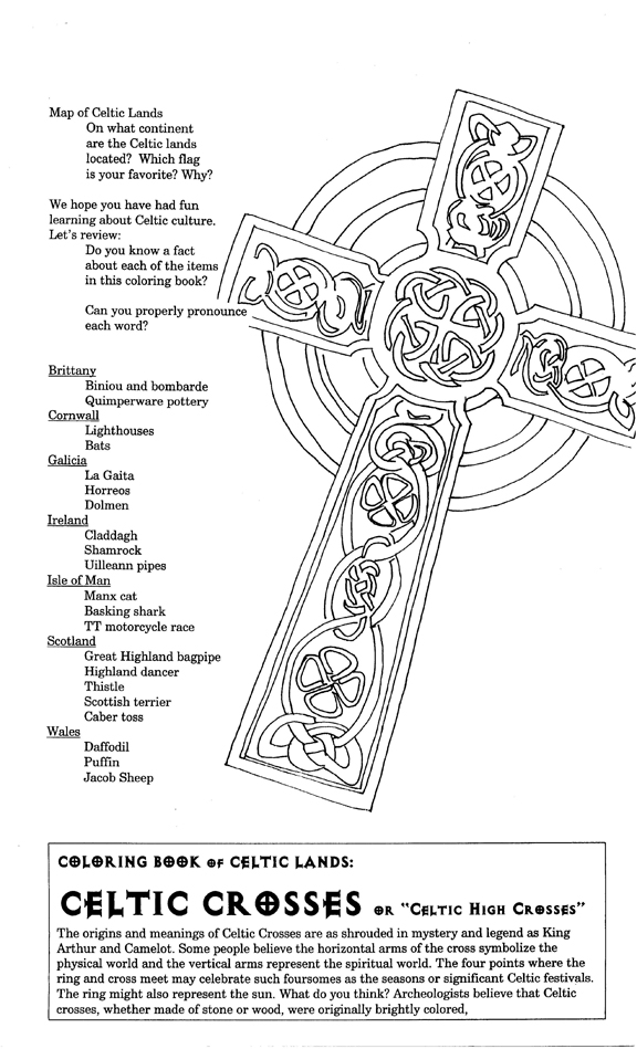 celtic cross coloring